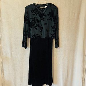 Radcliff Dk green vintage formal dress size 16 tall NWOT